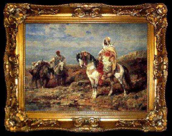 framed  unknow artist Arab or Arabic people and life. Orientalism oil paintings  363, ta009-2